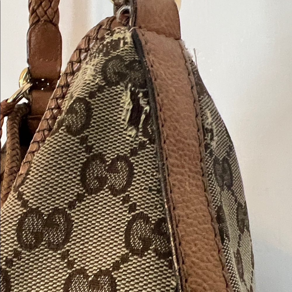 Gucci Beige Brown Monogram Hobo Bag - Picture 6 of 16